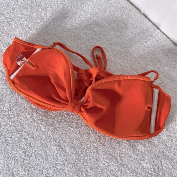 5/$25 Folded & Hung Swim Vibrant Orange Bikini Top M - Picture 2 of 7